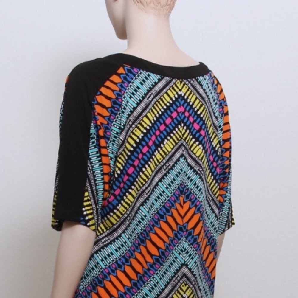 NWT London Times Multicolor Pattern Mini Dress - Picture 6 of 10